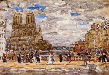 Maurice Brazil Prendergast : Notre Dame, Paris
